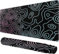 Rcege Large Mouse Pad for Desk - Gaming Mouse Pad with Stitched Edges, Anti-Slip Base for Keyboard and Mouse(Dazzle Black,23.6L x 11.8W inches)