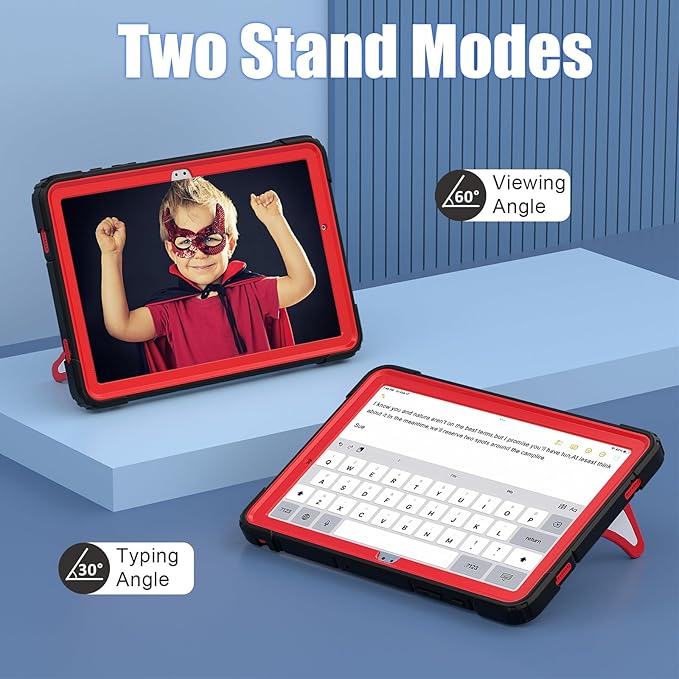 AKABEILA Compatible with Samsung Galaxy Tab A9 Plus 11 inch (SM-X216B)(2023) Tablet Case，Lightweight Shockproof Rugged Protective Cover with Kickstand for Kids Children Boys Babies Black Red