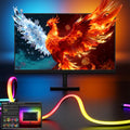 Soleil X6 LED Monitor Backlight for PC & Mac, Strip Light Sync to 24″-34″ Screens, Ambient Lighting for Games/Movies/Music, Dual USB Ports, Software Control with Built-in AI Function (For 34″ Monitor)