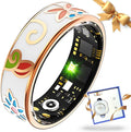 Smart Ring Health Tracker for Women Men, Sleep Tracker with Heart Rate,SpO₂,Blood Pressure, Fitness Ring for Activity Monitoring, No Subscription, Step Tracker Ring for ios&Android (Enamel color, #6)