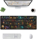 Library Mysterious Mouse Pad XL Large Mousepad Non Slip Rubber Base Desk Mat for Laptop Computer Gaming 31.5" X 12"