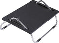 Safco Ergo-Comfort 8 In High Adjustable Footrest, Tilt Angle, Black with Chrome Stand