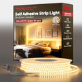Shine Decor LED Strip Light Super Bright 16000LM, Plug&Play 120V Driverless Easy Wiring, Flicker Free Weatherproof for Outdoor Indoor, Min. 3.9” Cuttable Stickable, 2800K Warm White 65FT ETL Listed