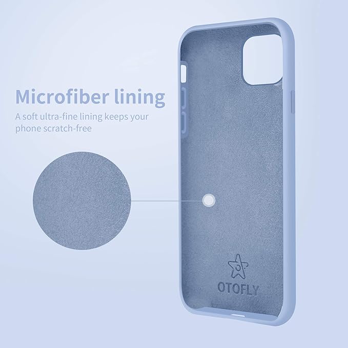 OTOFLY Compatible with iPhone 11 Case,Ultra Slim Fit iPhone Case Liquid Silicone Gel Cover with Full Body Protection Anti-Scratch Shockproof Case (Light Blue)