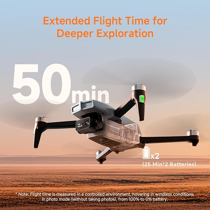 Ameta Drones with Camera for Adults 4k UHD, S20 GPS Drone for Kids and Beginners with Auto Return/50 Minutes/Brushless Motor/Altitude Hold/Beginner Mode, Cool Toys Gifts for Men Boys(Under 249g)