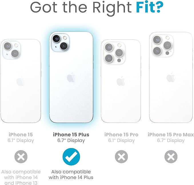 Speck Clear iPhone 15 Plus Case - Slim, Built for MagSafe, Drop Protection Grip - for iPhone 15 Plus & iPhone 14 Plus - Scratch Resistant, Anti-Yellowing, 6.7 Inch Phone Case - GemShell Grip Clear