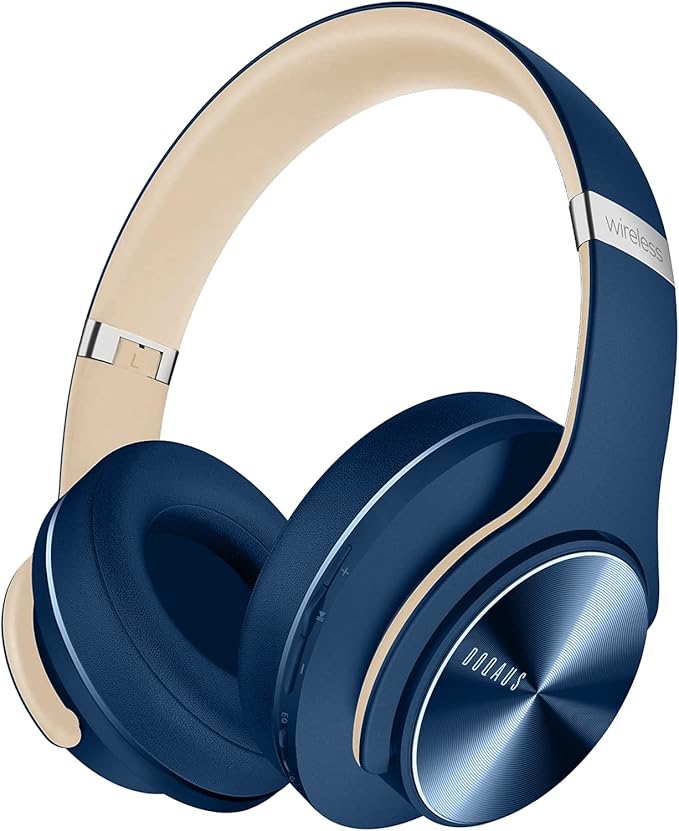 DOQAUS Bluetooth Headphones Over Ear, 90H Playtime, 3 EQ Modes, HiFi Audio, ENC Mic, Reinforced Durable Frame & Soft Earpads for Extended Wear, Phone, PC, Travel