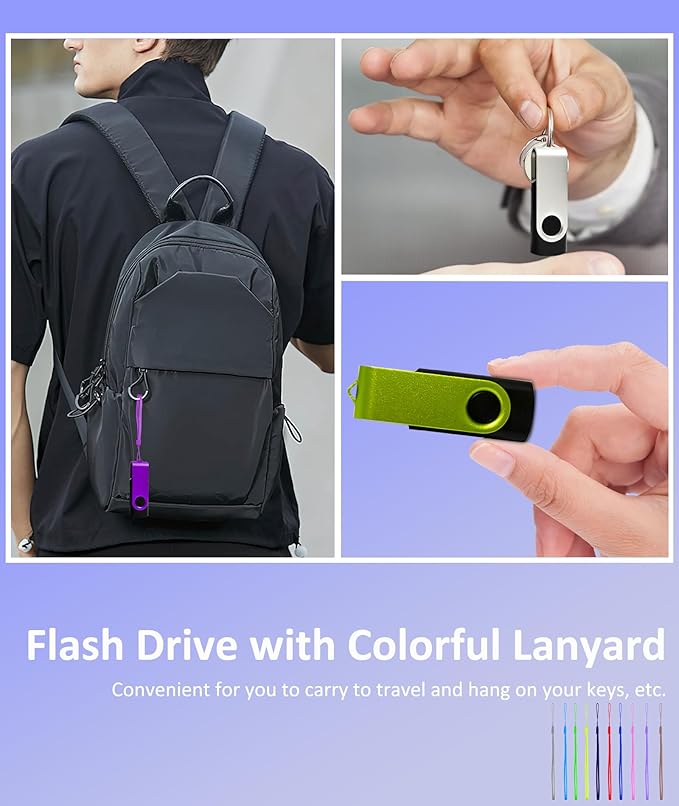 USB Thumb Drive 4GB USB Flash Drives 50 Pack Nicepicten Bulk USB 2.0 Flash Drive Pack of 50 4GB Swivel Jump Drives Multipack Memory Stick for Data Backup (50 Pack 4 GB Colorful)