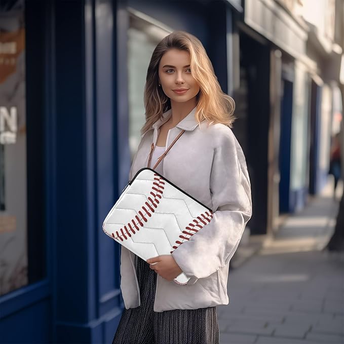 Baseball Print Laptop Sleeve 13-14 Inch Laptop Sleeve Bag, Shockproof Laptop Case Tablet Liner Pouch