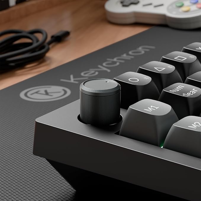 Keychron V0 Ultra 8K Polling Rate Wireless (2.4 GHz & Bluetooth) ZMK Custom Number Pad with Hot-swappable Banana Switches 360-Hr Battery OSA PBT Keycaps RGB Backllit for Mac Windows Linux