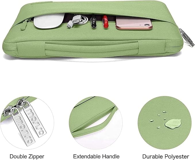 MOSISO Compatible with MacBook Air 15 inch Case M5 2026 M4 2025 M3 M2 2024 2023 A3448 A3241 A3114 A2941,Protective Hard Shell&Carrying Sleeve Bag&Keyboard Cover&Webcam Cover&ScreenFilm, Chartreuse