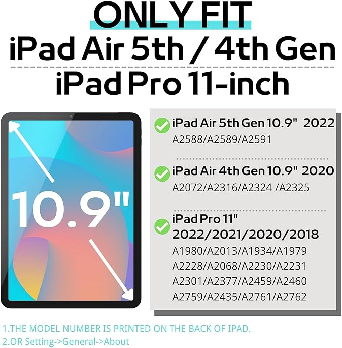 Triple Shockproof Case for iPad Air 5th/4th Generation 10.9 inch 2022/2020 and iPad Pro 11 Case, Kids Boy Girl Cover with Kickstand, Shoulder Strap (M-Pink)