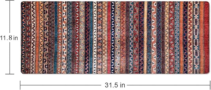 Cute XL Gaming Mousepad - Turkish Carpet Pattern Desk Pad - 31.5''X 11.8'' - Cute Desk Decor & Accessories