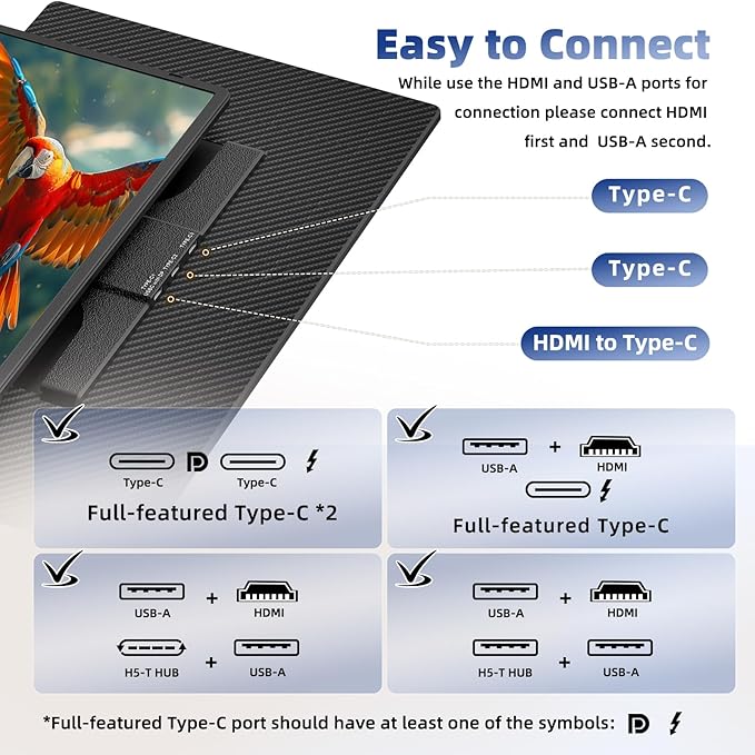Laptop Screen Extender 2.5K - Updated 16" Triple Portable Monitor 2560x1600P QHD 100% sRGB IPS, Plug & Play, Rotation Detachable Screen Compatible with Mac Wins Dex Chrome Fits 13"-17" Laptops