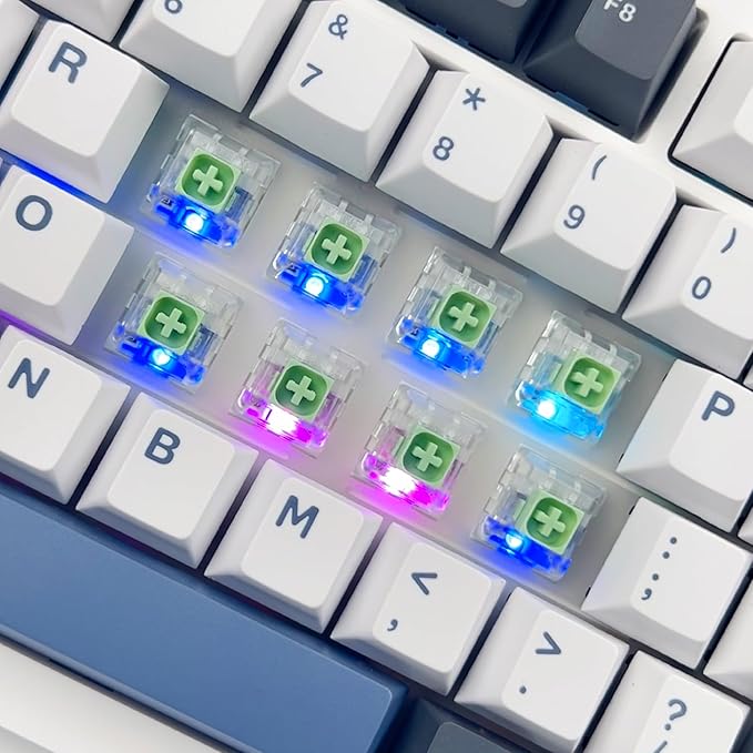 Kailh Box Jade Clicky Keyboard Switch,3-pin 50gf Pre-Lubed Dustproof Waterproof RGB SMD Key Switches,for 3D Prints and Mechanical Gaming Keyboard(Jade,10pcs)
