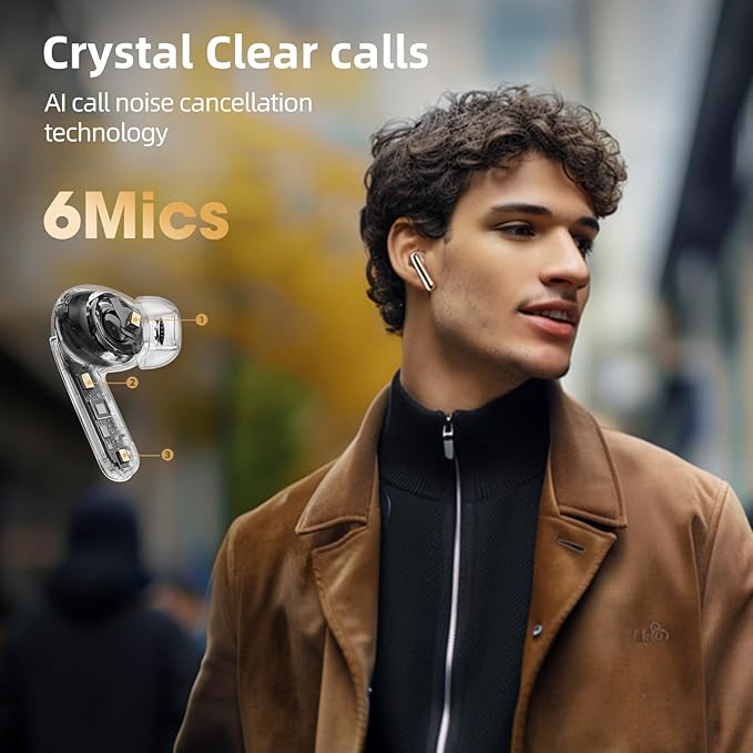 QCY MeloBuds Pro Aadptive Hybrid Active Noise Cancelling Wireless Earbuds, Reduce Noise by Up to 99%, Bluetooth 5.3 Wireless LDAC Hi-Res Audio, 34H Playtime, Comfortable Fit, Custom EQ via App