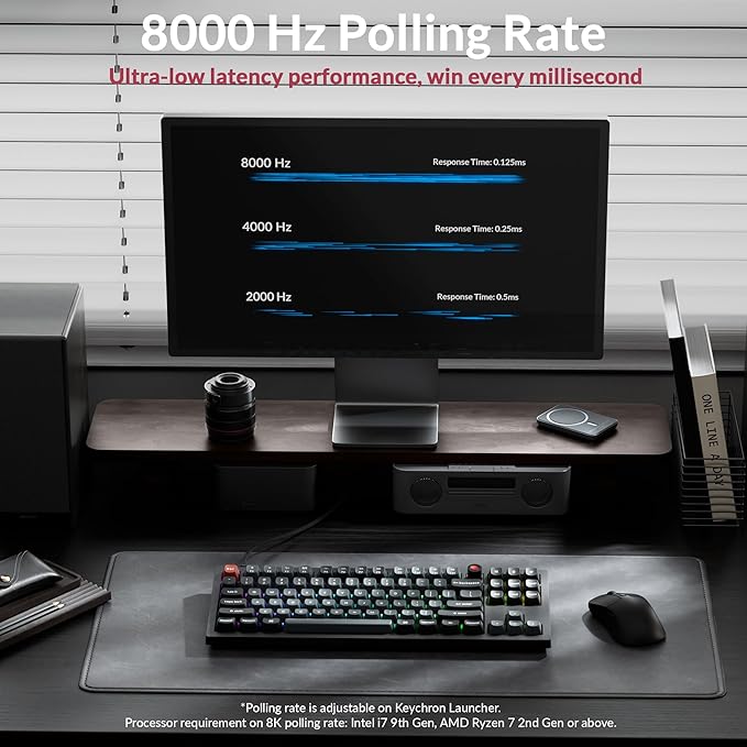Keychron V3 8K TKL Wired Mechanical Keyboard, 8000 Hz Polling Rate QMK Programmable Knob Hot-Swappable Gaming Keyboard, RGB Backlit, Ergonomic PBT Keycaps for Mac Windows Linux-Tactile Banana Switch