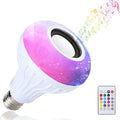LED RGB Bulb Light Smart Bluetooth Music Speaker Changing Color Lamp Shower Head with Remote for Living Room Bathroom