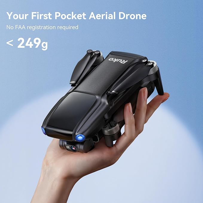 Ruko U11MINI 4K (RC3), Beginner Drone with Touchcreen Controller and U11MINI 4K Drone Propellers