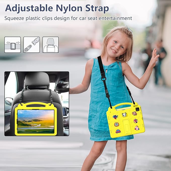 YRH Kids Case for iPad Air 13-in. M4/M3/M2 (2026/2025/2024), for iPad Pro 13-in. M5/M4 (2026/2024), for iPad Pro 12.9-in., Yellow