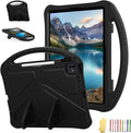 for iPad Pro 12.9 inch Kids Case 6th/5th/4th/3rd Generation (2022/2021/2020/2018) with Kickstand/Pencil Holder/Handle Stand Lightweight Soft EVA Shockproof Heavy Duty Protective Cover, Black