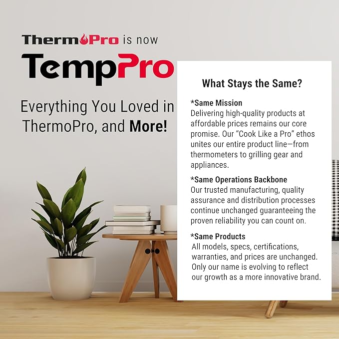 TempPro TP53 Digital Hygrometer Indoor Thermometer for Home, Temperature Humidity Sensor with Comfort Indicator & Max Min Records, Backlit Display Room Thermometer Humidity Meter(Previously ThermoPro)