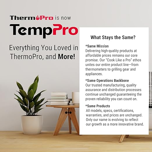 TempPro TP150 Greenhouse Thermometer Hygrometer, IPX5 High-Humidity Resistant Temperature and Humidity Monitor, High/Low Records Humidity Meter for Indoor Grow Tents, Reptile(Previously ThermoPro)