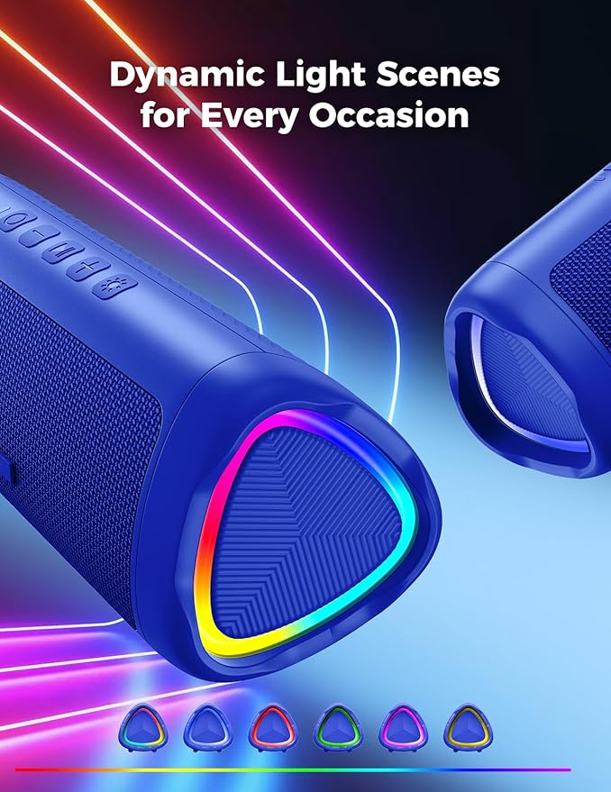 BolaButty Bluetooth Speaker Portable Wireless, IPX5 Waterproof, Up to 20H Playtime, TWS Pairing, BT5.3, for Home/Party/Outdoor/Camping/Beach Essentials, Birthday Gift (Blue)