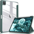 Fintie Hybrid Slim Case for iPad Pro 11-inch (4th / 3rd Generation) 2022/2021 - [Built-in Pencil Holder] Shockproof Cover w/Clear Transparent Back Shell, Also Fit iPad Pro 11" 2nd Gen, Midnight Green