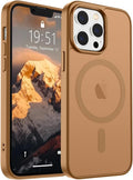 SUPFINE Magnetic for iPhone 13 Pro Case (Compatible with MagSafe) (Military Grade Drop Protection) Slim Translucent Matte Shockproof with Anti-Fingerprint Phone Case,Brown