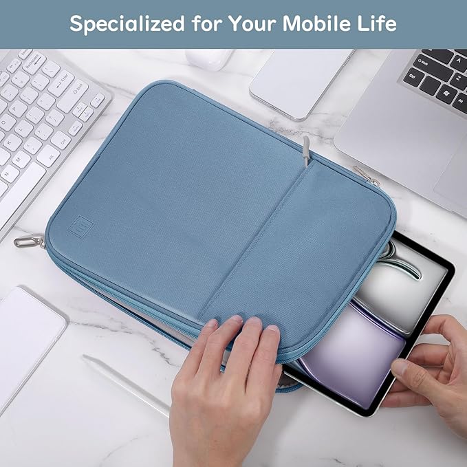 Dadanism 13 Inch Tablet Sleeve Padded Carrying Case for New iPad Air 13" M4/M3 2026/2025, iPad Pro 13" M5/M4 2025/2024, Galaxy Tab S10+/S9 FE+/S9+ 12.4", Remarkable Paper Pro 11.8", Blue