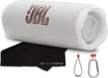 JBL Flip 7 Portable Bluetooth Speaker, IP68 Waterproof, Dustproof, Drop-Proof, PushLock System, AI Sound Boost, 16H Battery – White – Boomph's Comprehensive Ultimate Performance Cloth Solution