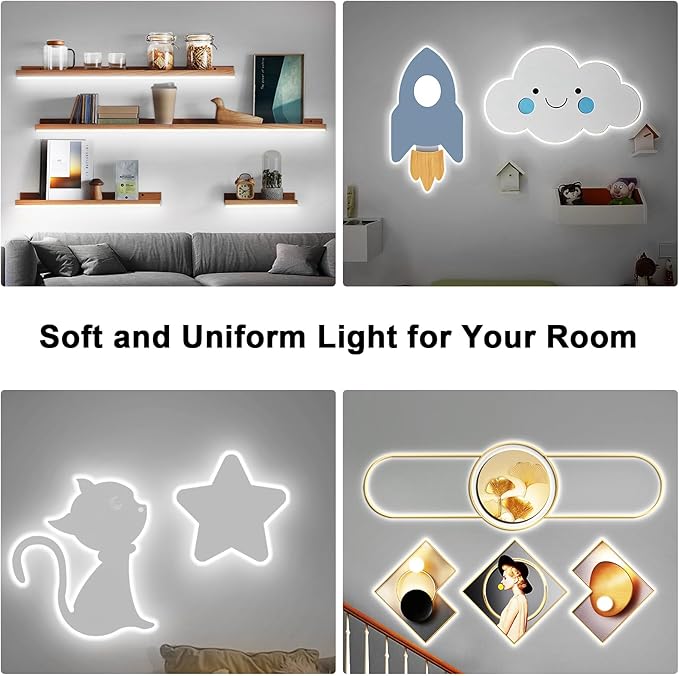 Tatazone 32.8ft 6500K White COB Led Strip Light with RF Remote, Dimmable CRI93+ Bright Daylight White COB Light Strip, Indoor Led Lights for Kitchen, Bedroom, Cabinet