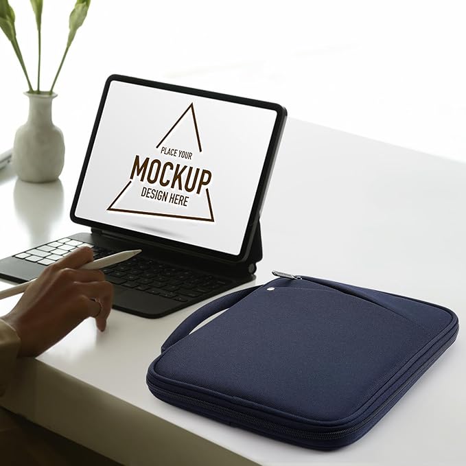 MoKo 9-11 Inch Tablet Sleeve Carrying Case with Handle, Padded Protective Travel Bag for New 11-inch iPad Air 4 2026/Pro M5/ A16, iPad 10th/Air 5/4th 10.9, i-Pad 9/8th 10.2,Tab S9/S8 11, Indigo