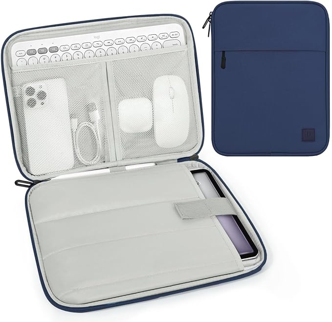 Dadanism 13 Inch Tablet Sleeve Padded Carrying Case for New iPad Air 13" M4/M3 2026/2025, iPad Pro 13" M5/M4 2025/2024, Galaxy Tab S10+/S9 FE+/S9+ 12.4", Remarkable Paper Pro 11.8", Denim