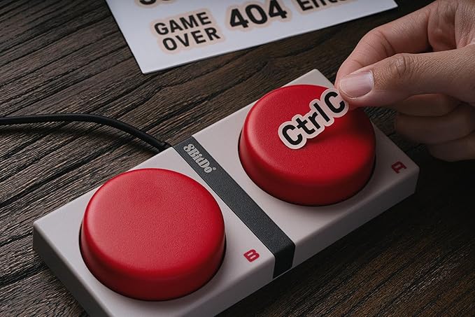 8Bitdo Retro Mechanical Keyboard, Bluetooth/2.4G/USB-C Hot Swappable Gaming Keyboard with 87 Keys, Dual Super Programmable Buttons for Windows and Android - N Edition