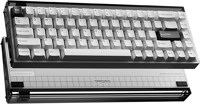 MelGeek MADE68 Ultra+ Wired Gaming Keyboard, Magnetic Keyboard with Hall Effect, 65% Compact Rapid Trigger, Hot-Swappable, RGB Snap Tap & Adjustable Actuation, Online HIVE Custom, Aluminum Case-Black