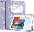 Fintie SlimShell Case for iPad Air 3rd Gen 10.5" 2019 / iPad Pro 10.5 Inch 2017 with Built-in Pencil Holder - Lightweight Smart Stand Soft TPU Back Cover, Auto Wake/Sleep (Composition Book Lilac)