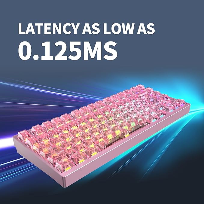 IROK MG75PRO 81 Keys Wired Magnetic Switch Mechanical Keyboard, Hall Effect, 8KHZ/ARGB/CNC Aluminum, Gasket Structure Gaming Keyboard(Pink)