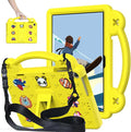 AKABEILA Compatible with Amazon Fire HD 8/HD 8 Plus (2020/2022)/Fire HD 8 2024 Tablet Case, Kids Friendly Universal Lightweight Shockproof Protective Case with Shoulder Strap & Stand Handle Yellow
