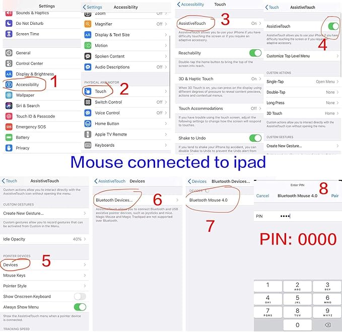 PEIBO Bluetooth Wireless Mouse for Laptop mac MacBook ipad MacBook air MacBook pro pc Desktop Computer Windows Chromebook Notebook