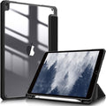 Fintie Hybrid Slim Case for iPad Air 3rd Generation 10.5" 2019 / iPad Pro 10.5 Inch 2017 - [Built-in Pencil Holder] Shockproof Cover with Clear Transparent Back Shell (Black)