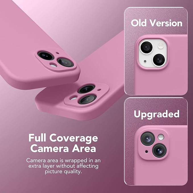 Magnetic for iPhone 14 Case, Compatible with MagSafe, [Full Camera Protection][Screen Protector] Silicone Shockproof Protective Phone Case for iPhone 14 6.1 inch, Blackcurrant