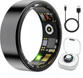 Smart Ring Health & Fitness Tracker for Men & Women, Heart Rate, SPO₂, Sleep & Activity Monitoring, IP68 Waterproof, Long Battery Life, Family Care Mode, No Subscription Fee (Black, 12)