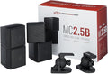 Pure Resonance Audio MC2.5B Dual 2.5” Swiveling Surround Sound Mini Cube Speaker (Pair, Black) (with Brackets)