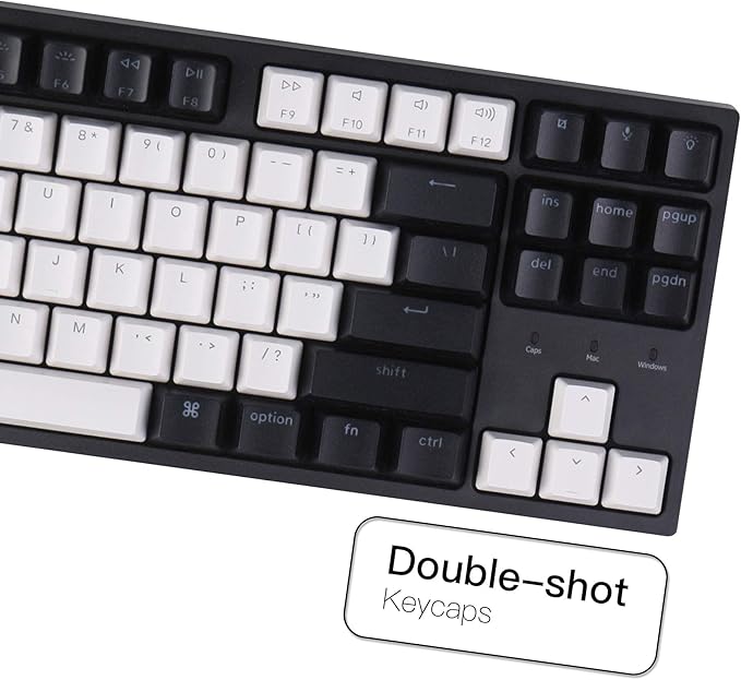 Keychron C1 Wired Mechanical Keyboard TKL, 87-Key RGB Backlit Hot-Swappable Keyboard with Gateron G Pro Brown Switches, Double-Shot ABS Keycaps, USB-C, Mac & Windows Compatible