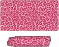 Pink Leopard Print Large Extended Mouse Pads XL Mousepad with Stitched Edges Non-Slip Rubber Base Computer Keyboard Pad Desk Mat for Home Office Desk Decor, 29.5" X 15.8"