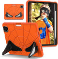 AKABEILA Compatible with Apple iPad Pro 11 inch(2018)/Apple Air 4 10.9(2020)/Air 5 10.9(2022)/Air 6 M2 (2024)/Air 7 M3 (2025) Tablet Case，Cover with Kickstand for KidsBoys Babies Orange Black