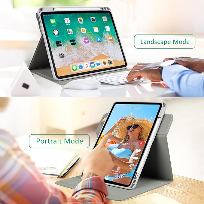 for iPad Air 11 Inch Case M4/M3/M2 2026, 360 Degree Rotating for iPad Air 5Th/4Th Gen Cases 10.9-inch,for iPad Pro 11 Inch Case 4Th/3Rd/2Nd/1St Generation Pencil Holder, Oil Painting Flower