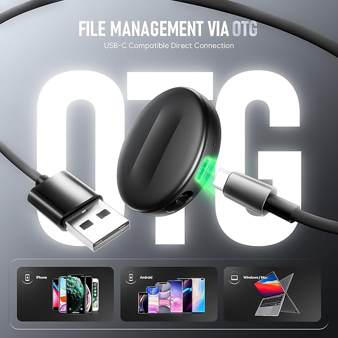 136GB Magnetic Voice Activated Recorder - (9800Hours) Portable Dictaphone Digital Voice Recorder with Playback for Lectures Meetings, Tap Recording Device with AI-Intelligent Triple Noise Reduction
